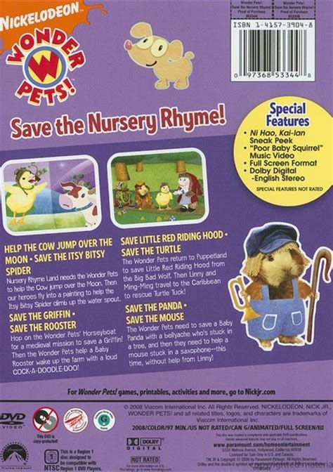 Wonder Pets: Save The Nursery Rhyme (DVD 2007) | DVD Empire