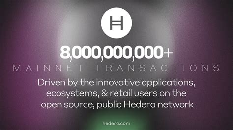 Hedera on Twitter: "#Hedera: 8 BILLION Transactions One billion ...