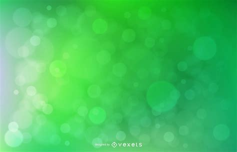 Abstract Bokeh Circles On Green Background Vector Download