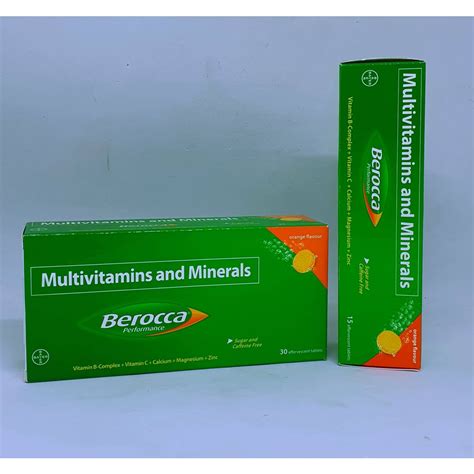 Berocca Multivitamins Vitamin C Vitamin B Complex Calcium Zinc 15 tabs ...