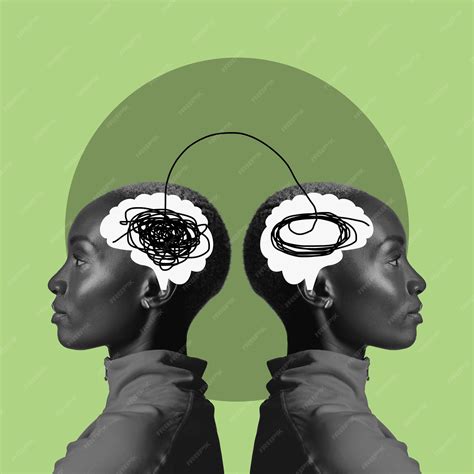 Premium Photo | Digital art thinking brain and face of black woman on green background for ideas ...