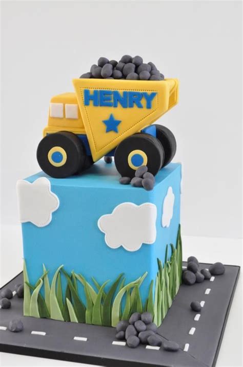 Yellow Dump Truck Cake | Themed birthday cakes, Themed cakes, Kids cake