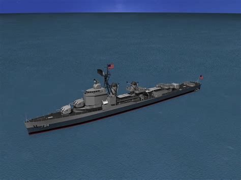 Gearing Class Destroyer DDR-784 USS McKean 3D Model rigged .max .obj .3ds .lwo .lw .lws .dxf ...