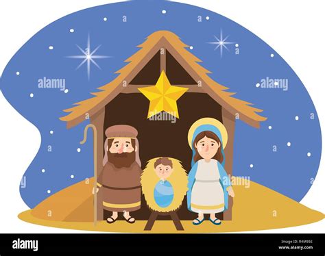 Xmas Nativity Scene Clip Art Mary Joseph Baby Jesus Christ In Manger | Images and Photos finder