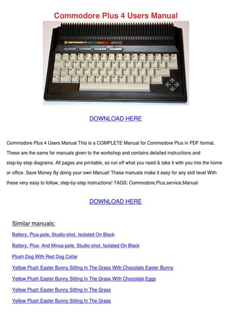 Commodore Plus 4 Users Manual by ArmandoAlonso - Issuu