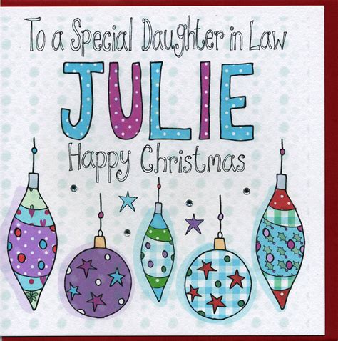 Personalised Daughter In Law Christmas Card By Claire Sowden Design