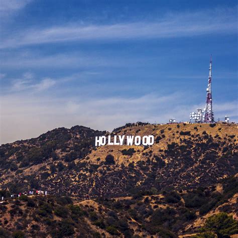 Hollywood Sign La America Sky Mountain iPad Air Wallpapers Free Download