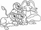 Daniel In The Lions Den Coloring Page sketch template