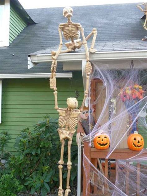 skeleton ideas for yard - Google Search in 2020 | Halloween outdoor decorations, Diy halloween ...