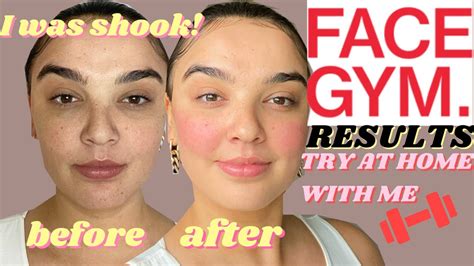 FACE GYM WORKOUT (SHOCKED) BEFORE AND AFTER! HOW to SLIM DOUBLE CHIN ...