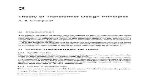 (PDF) Theory of Transformer Design Principles - SpringerLink OF ...