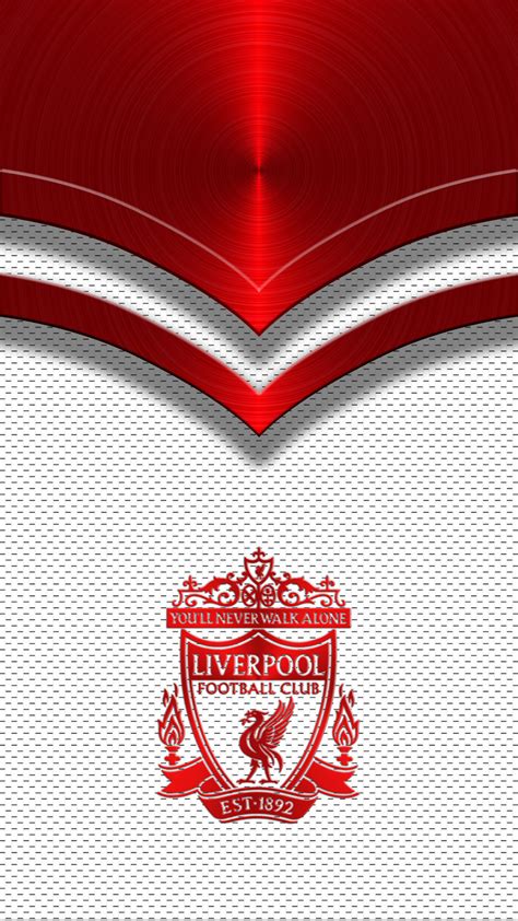 the liverpool logo is shown on a red and white striped wallpaper with ...