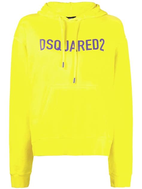 DSQUARED2 logo-print Cotton Hoodie - Farfetch