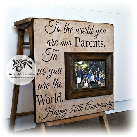 50th Anniversary Gifts Parents Anniversary Gift Golden