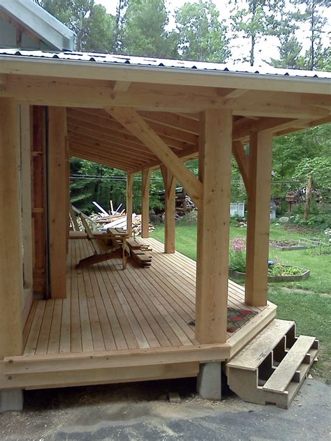 Timber Frame Farmers Porch - Black Dog Timberworks