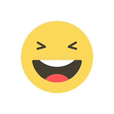 Set of Emoji Icons. Funny Faces with Different Emotions. Emoji Flat ...