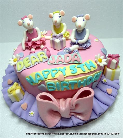 The Sensational Cakes: ANGELINA BALLERINA CAKE SINGAPORE , 3 CUSTOMIZED FONDANT FIGURINES ...