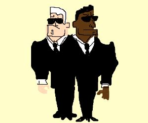 Mr Black and Mr White from Johnny Test. - Drawception