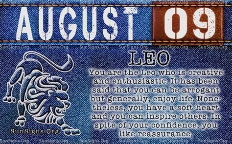 August 9 Birthday Horoscope Personality | Sun Signs