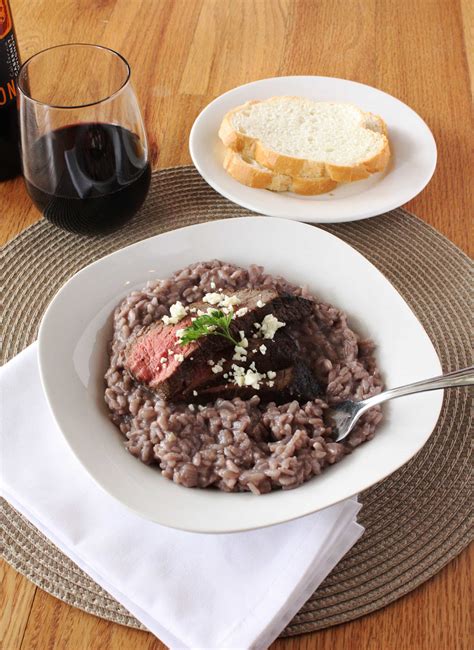 Red Wine Risotto with Steak and Blue Cheese | Cake 'n Knife