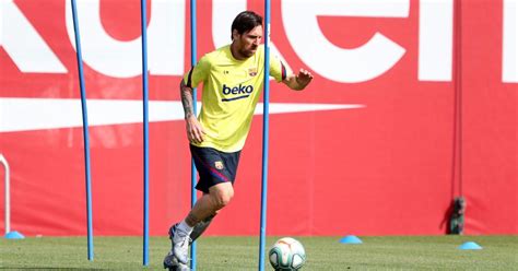 Lionel Messi and his Barcelona teammates return to training as La Liga eyes restart