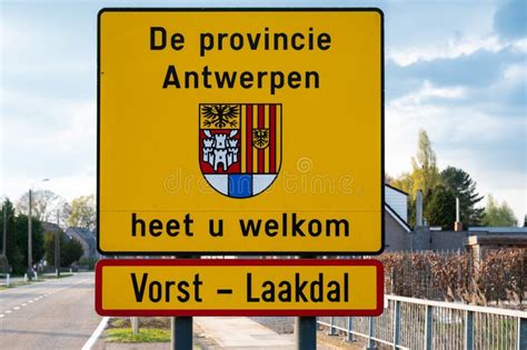 Vorst, Laakdal, Belgium - Road Sign of the Municipality Vorsdt ...