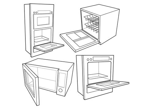 Vector kitchen appliance drawings – Norebbo