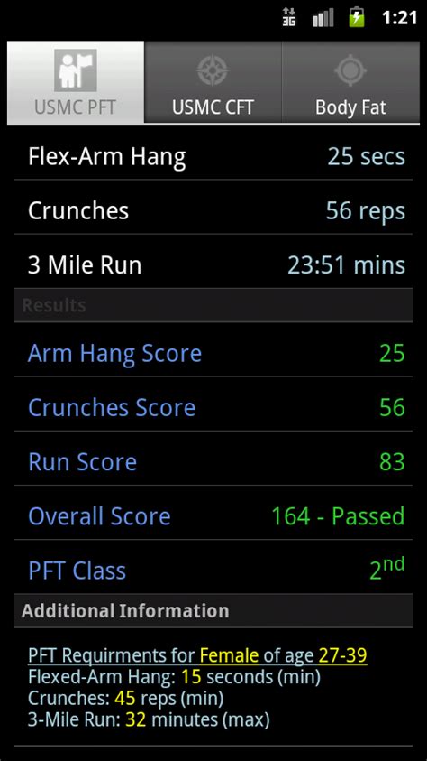 USMC PFT & CFT Calculator: Amazon.ca: Appstore for Android