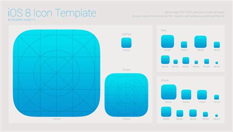 iOS 8 Icon Template Free Icon Download | FreeImages