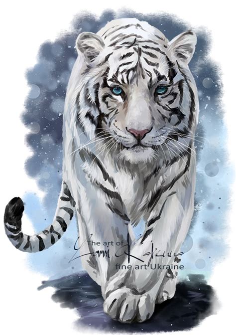 White Tiger by Kajenna on @DeviantArt | Big cats art, Tiger artwork ...