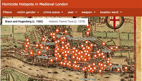 london murder map - Medievalists.net