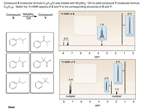 SOLVED: Compound X (molecular formula C10H12O) was treated with NH2NH2 and OH to yield compound ...