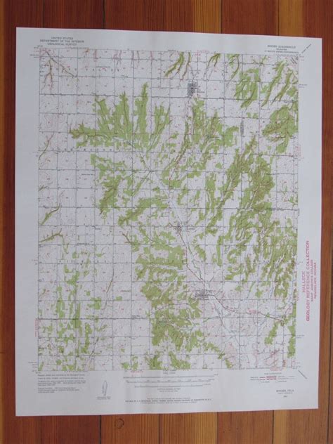 Binger Oklahoma 1952 Original Vintage USGS Topo Map: (1952) Map ...