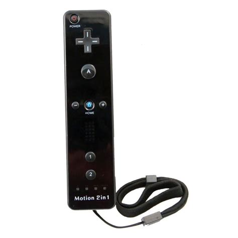 Black 2in1 Wiimote Built in Motion Plus Inside Remote Controller Fr ...