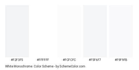 White Monochrome Color Scheme » Monochromatic » SchemeColor.com