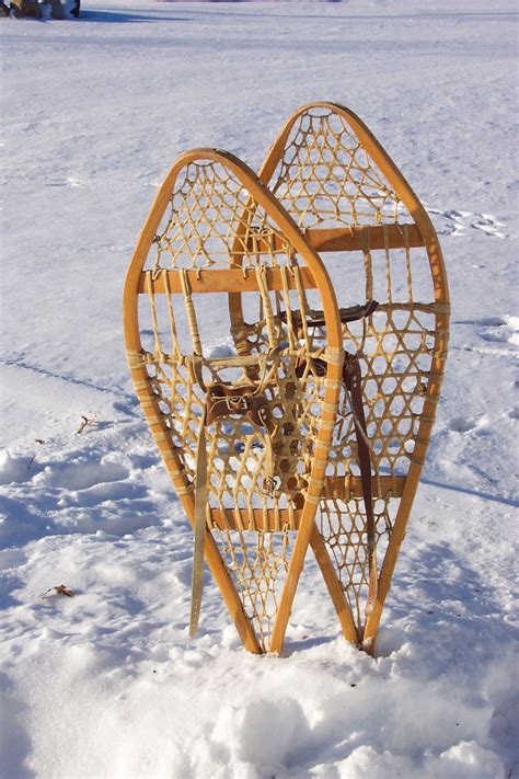 Snow Shoes Upright In Snow Free Stock Photo - Public Domain Pictures