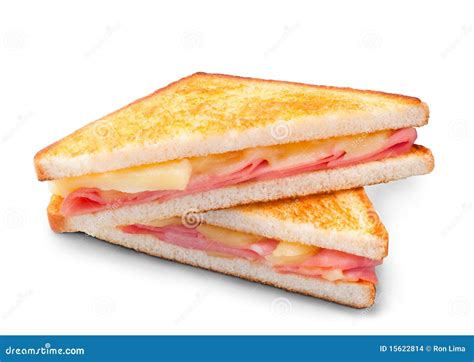 Ham and Cheese Panini Sandwich Stock Photo - Image of halves, pressed: 15622814