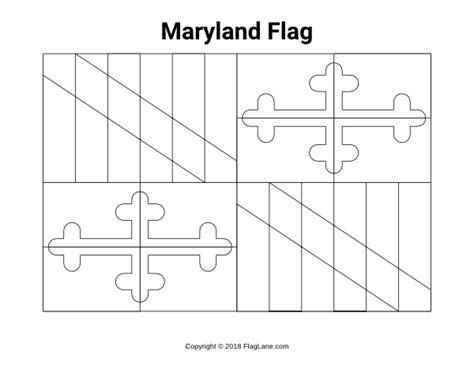 Free Maryland Flag Coloring Page