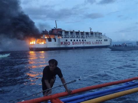 Massive fire on Philippine ferry at sea, all 120 people aboard rescued ...