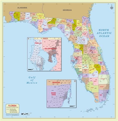 Florida Zip Code Map With Cities - Map Of Africa By Country