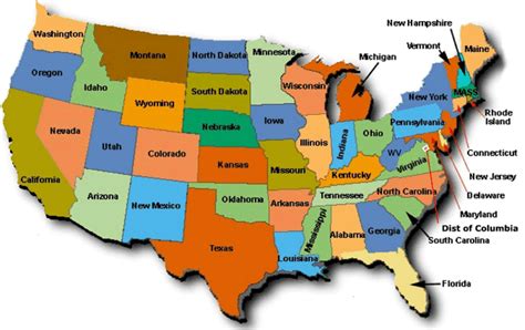 United States Map With Capitals And State Names - ClipArt Best