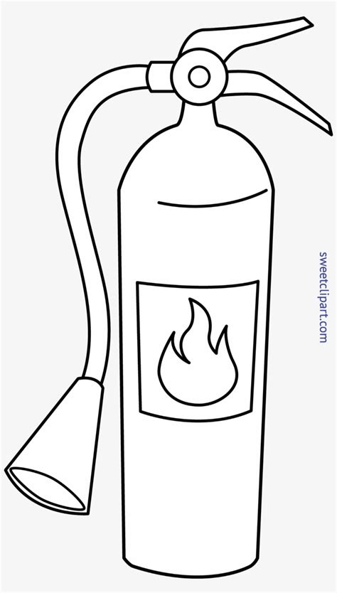 Fire Extinguisher Line Art - Fire Extinguisher Clipart Black And White - Free Transparent PNG ...