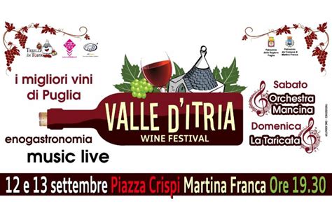 Il 12 e 13 settembre a Martina Franca arriva il "Valle d'Itria wine ...