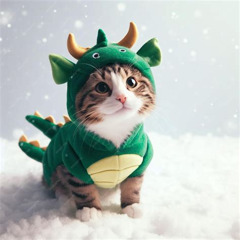 Premium AI Image | Cat in dragon costume