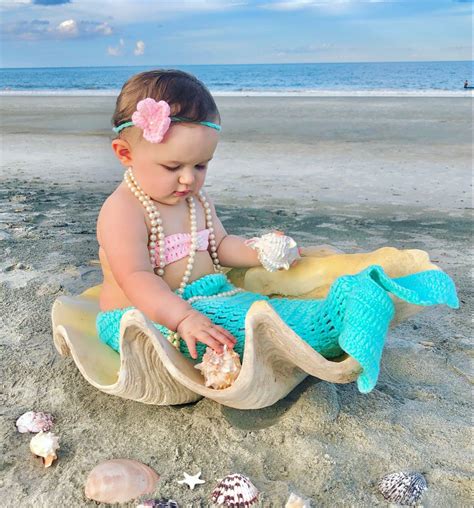 Beach Kids Photography, Mermaid Beach, Baby Mermaid, Summer Baby Pictures, 9 Month Old Baby ...