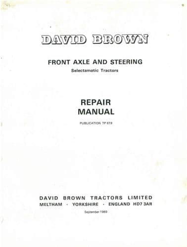 David Brown Tractor Manuals