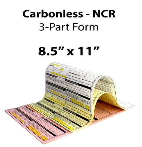 Carbonless NCR Forms 8.5"x11" - 3 PARTS