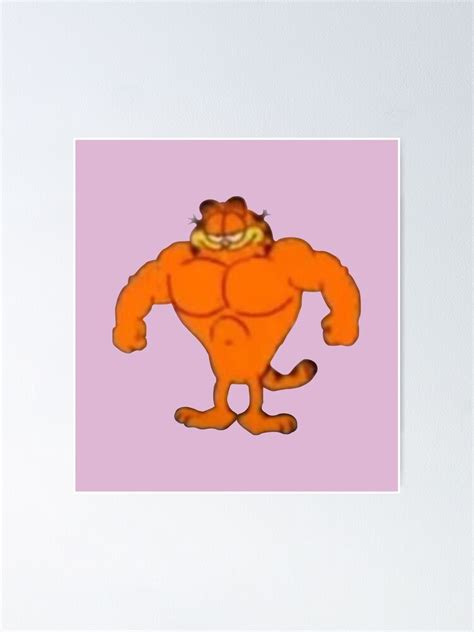 "Buff Garfield Meme" Poster for Sale by tttatia | Redbubble