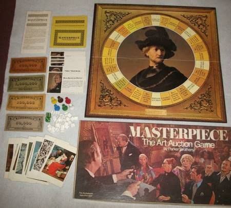 Masterpiece Art Auction Board Game | Vintage board games, Board games, Classic board games