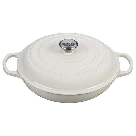 Le Creuset 3.5 Qt Signature Braiser - White – The Happy Cook